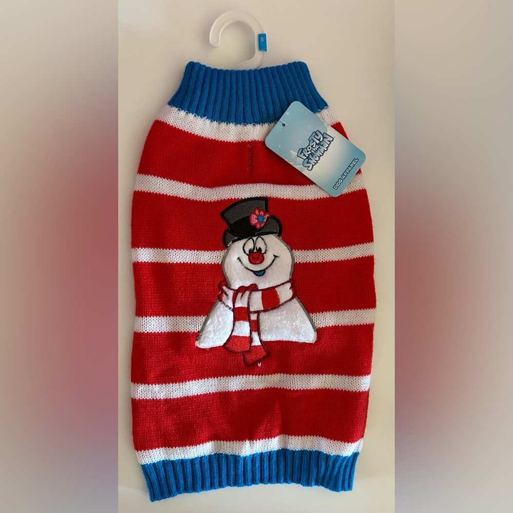 Frosty the Snowman dog sweater size Small NWT